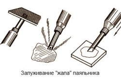 Залуживание жала паяльника